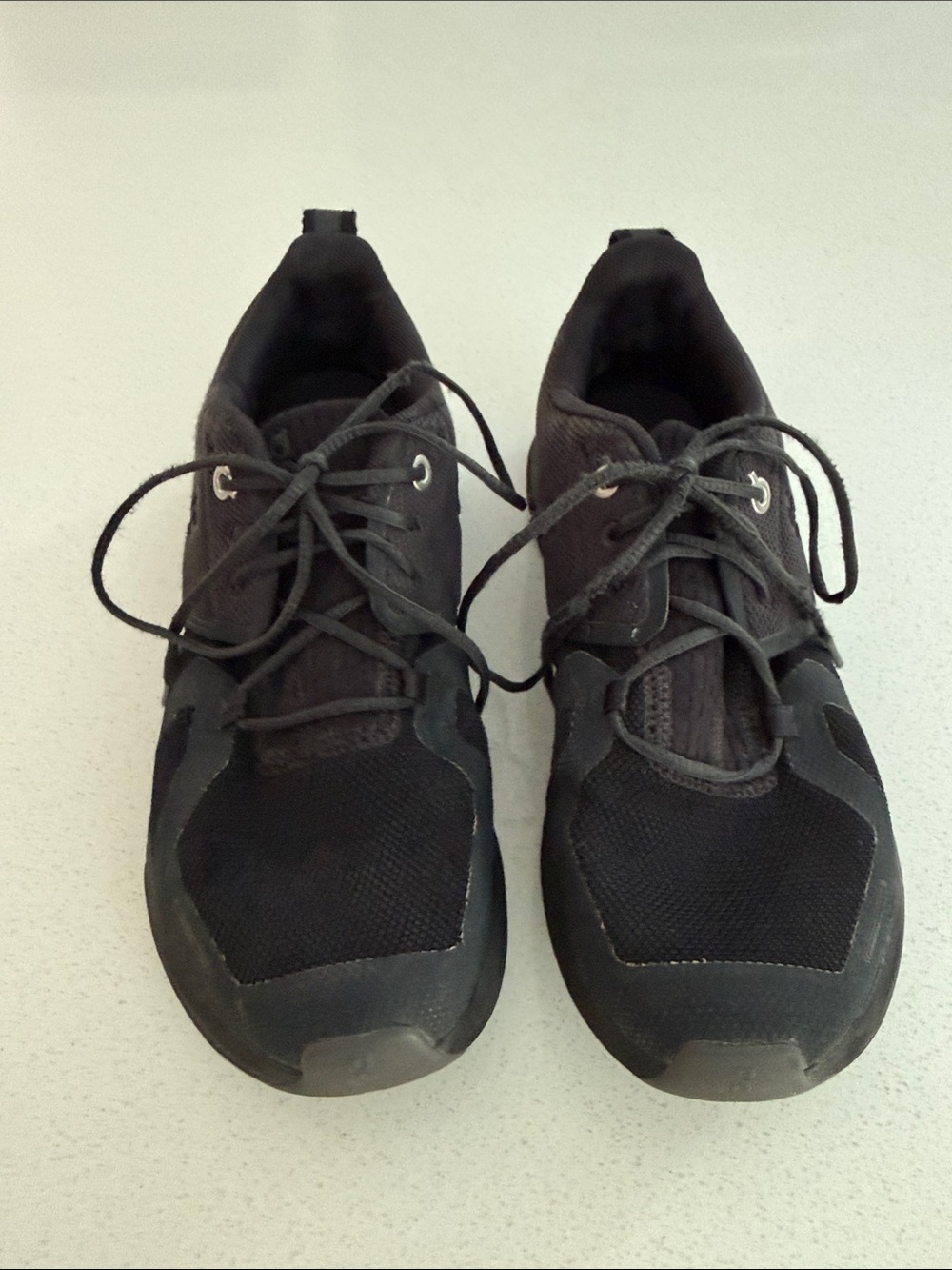 Kids' Black Lace-Up Athletic Sneakers